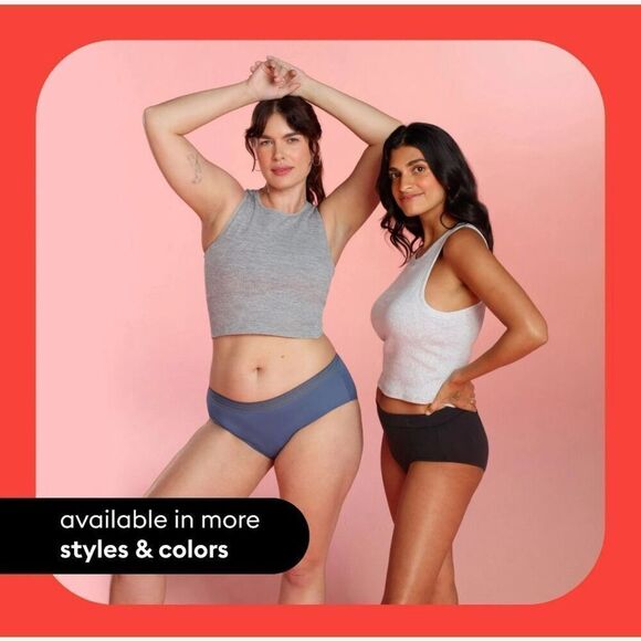 Period Underwear NWT Thinx for All 1X Hi-Waist All-Day Leakproof Black Panties - Picture 8 of 12